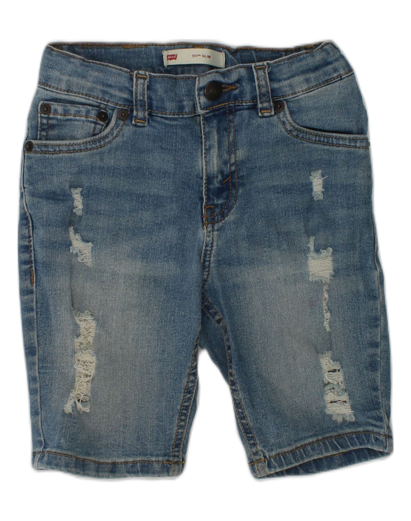 LEVI'S Boys 511 Distressed Denim Shorts 6-7 Years W22  Blue Cotton | Vintage Levi's | Thrift | Second-Hand Levi's | Used Clothing | Messina Hembry 