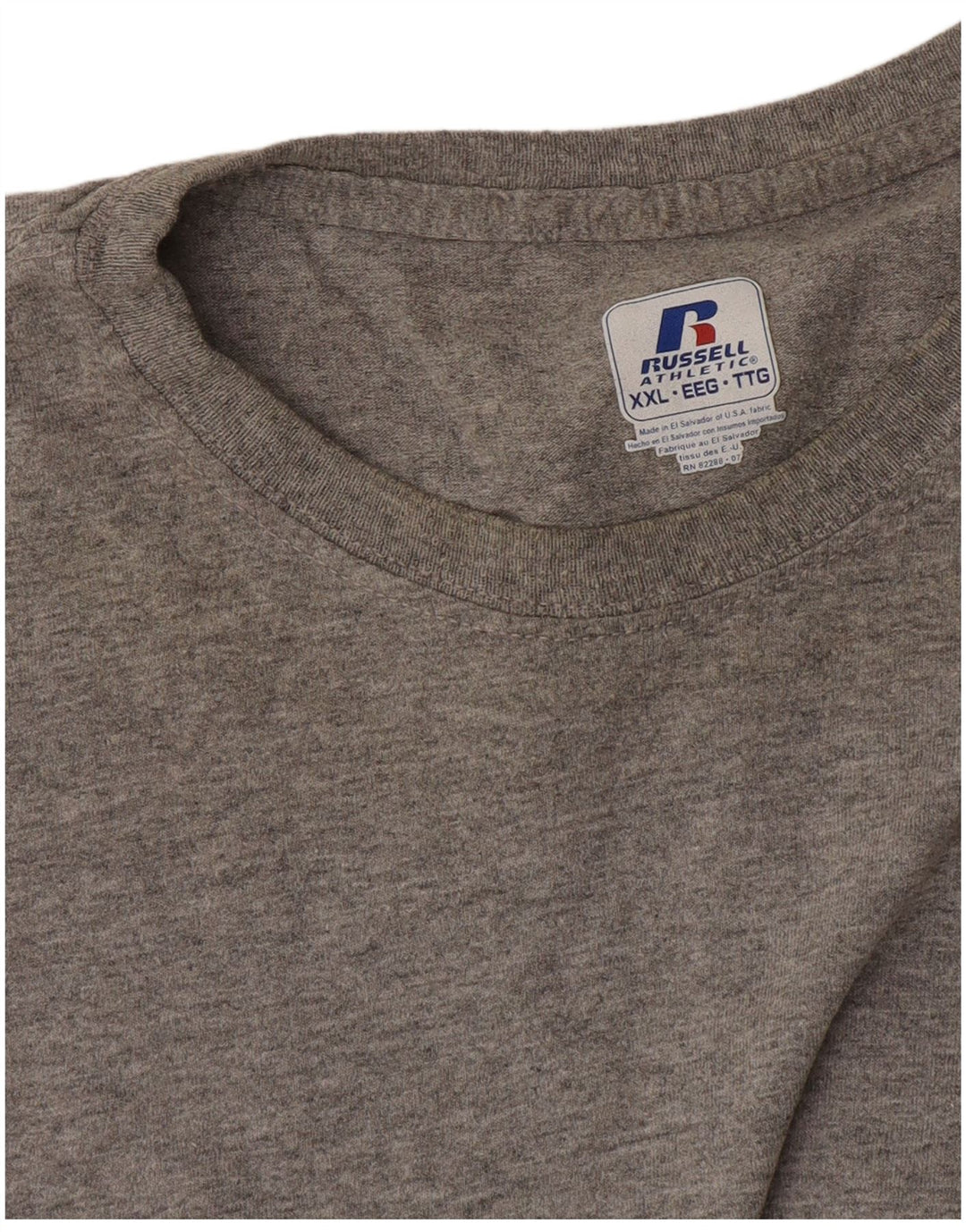 Russell Athletic Mens T-Shirt Top 2XL Grey