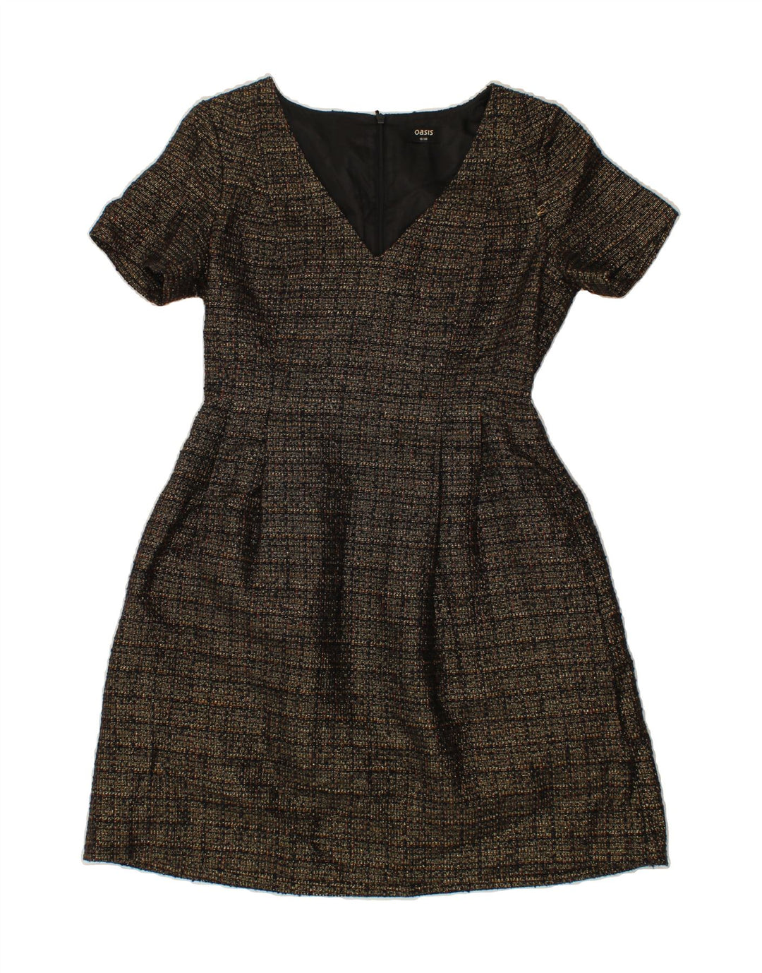 OASIS Womens A-Line Dress UK 10 Small Grey Flecked Acrylic Vintage Oasis and Second-Hand Oasis from Messina Hembry 