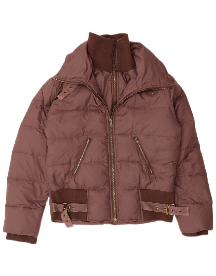 i Blues Womens Oversized Padded Jacket UK 10 Small Brown Polyamide