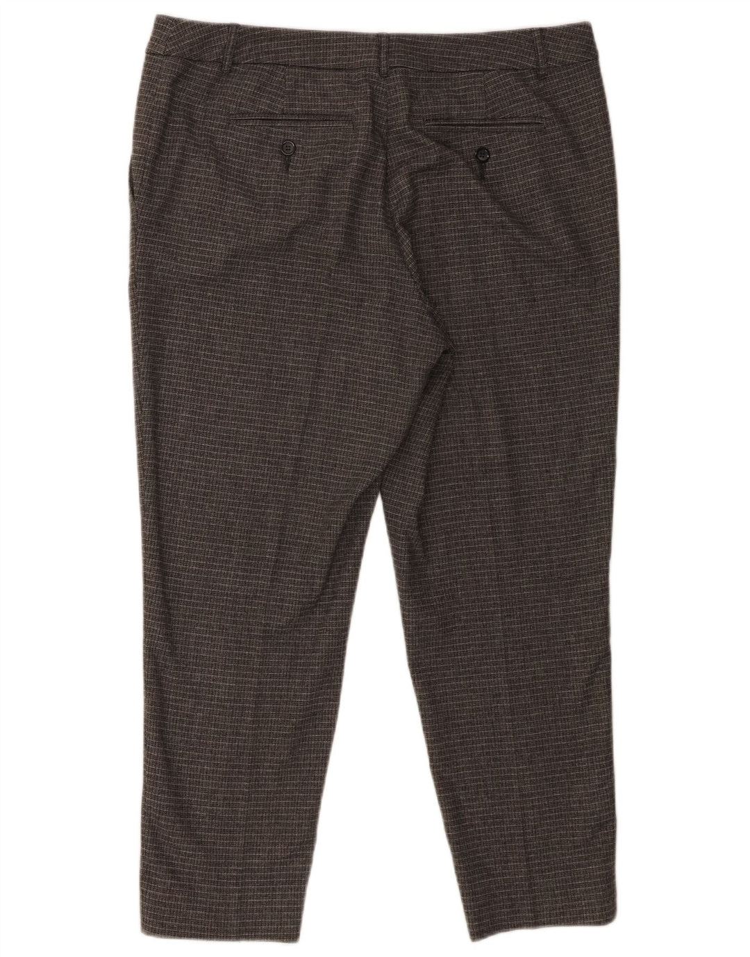 Max & Co. Womens Slim Cropped Trousers UK 14 Large W34 L24 Grey Check