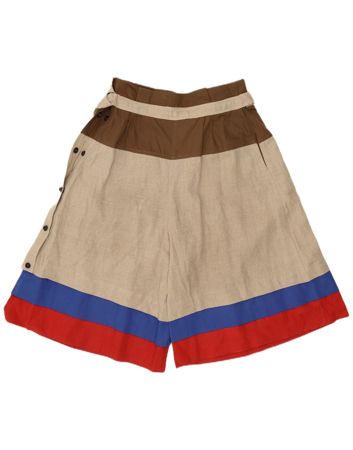 Gianfranco Ferre Womens Casual Shorts W28 Medium Beige Colourblock