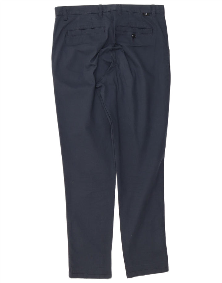 Ted Baker Mens Slim Chino Trousers W32 L31 Navy Blue Polyester