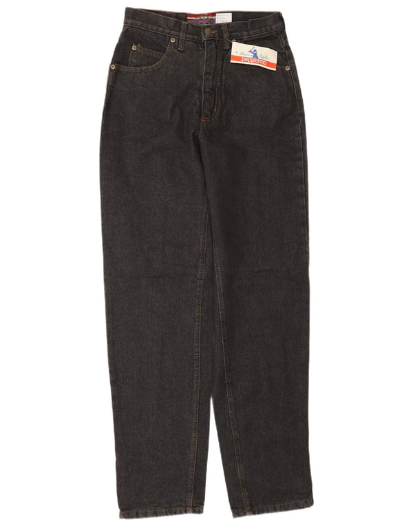 Pepperino Girls Tapered High Waist Jeans 15-16 Years W26 L32 Black Cotton