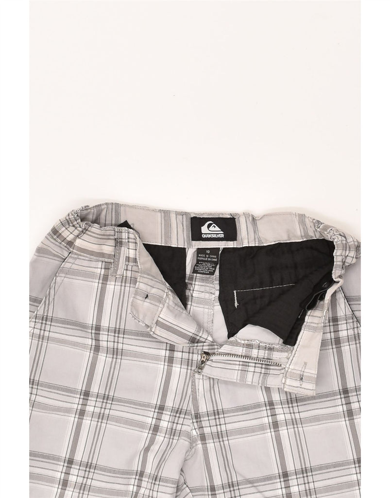 QUIKSILVER Boys Casual Shorts 9-10 Years W24  Grey Check Cotton | Vintage Quiksilver | Thrift | Second-Hand Quiksilver | Used Clothing | Messina Hembry 