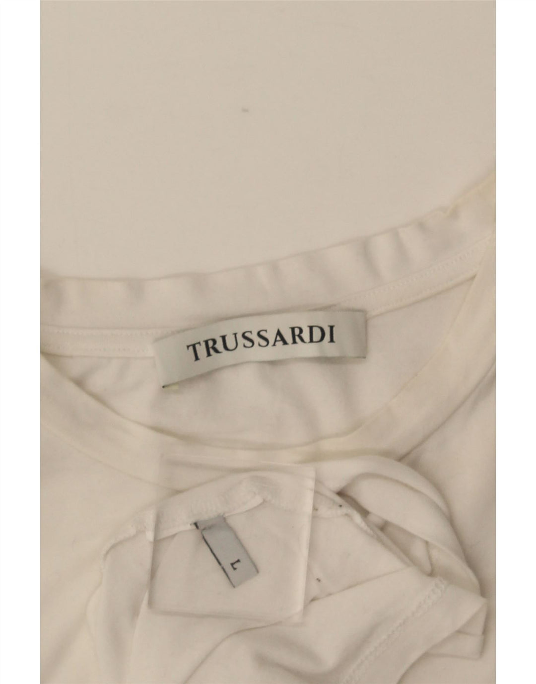 Trussardi Womens T-Shirt Top UK 14 Large White
