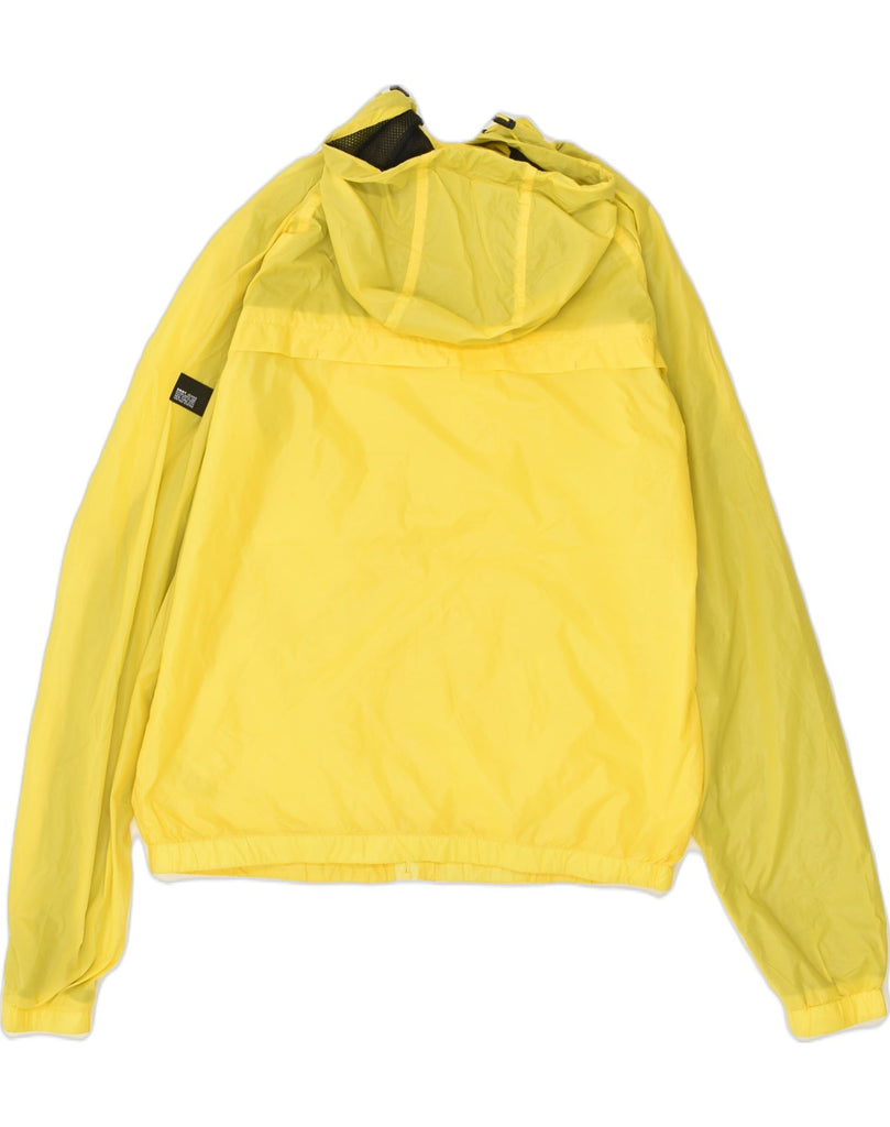 DKNY Womens Hooded Rain Jacket UK 14 Medium Yellow Polyester | Vintage Dkny | Thrift | Second-Hand Dkny | Used Clothing | Messina Hembry 