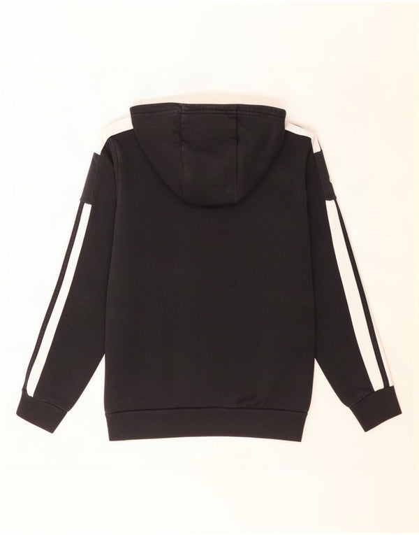 Adidas Mens Hoodie Jumper Small Black Colourblock Cotton