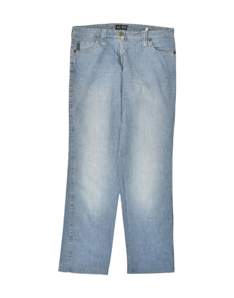 ARMANI Womens Straight Jeans UK 14 Large W32 L32 Blue Cotton | Vintage Armani | Thrift | Second-Hand Armani | Used Clothing | Messina Hembry 