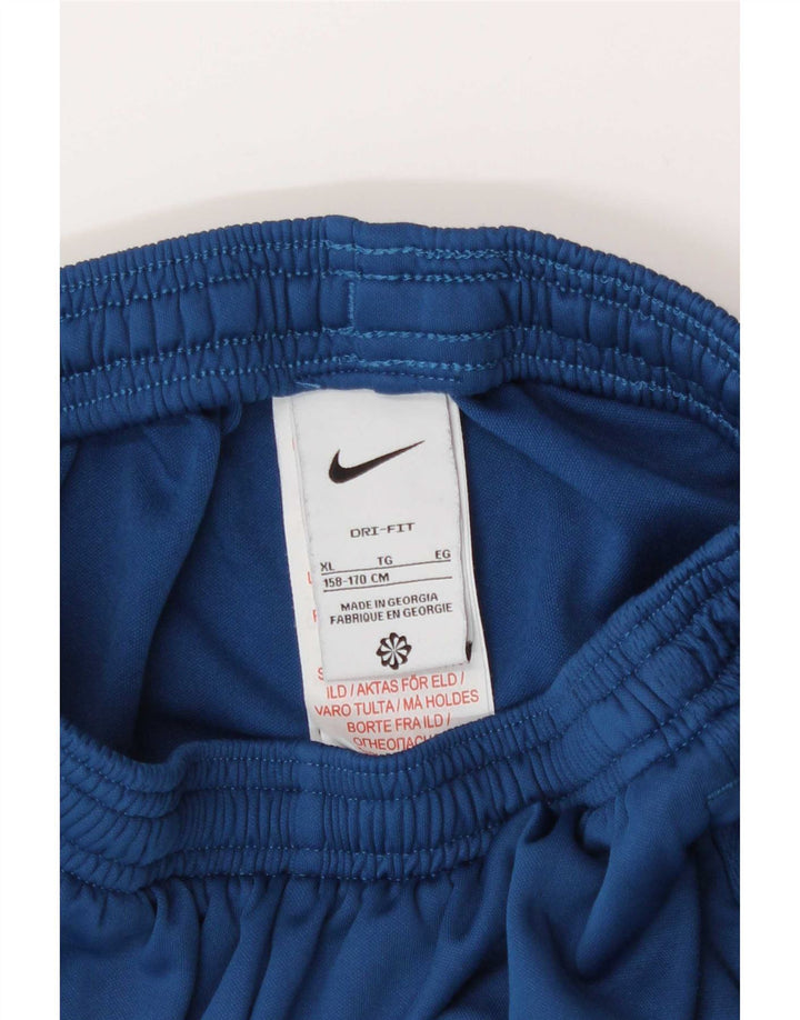 Nike Boys Dri Fit Tracksuit Trousers 13-14 Years XL Blue Polyester