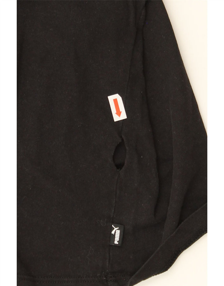 PUMA Womens Crop Graphic T-Shirt Top UK 10 Small Black Vintage Puma and Second-Hand Puma from Messina Hembry 