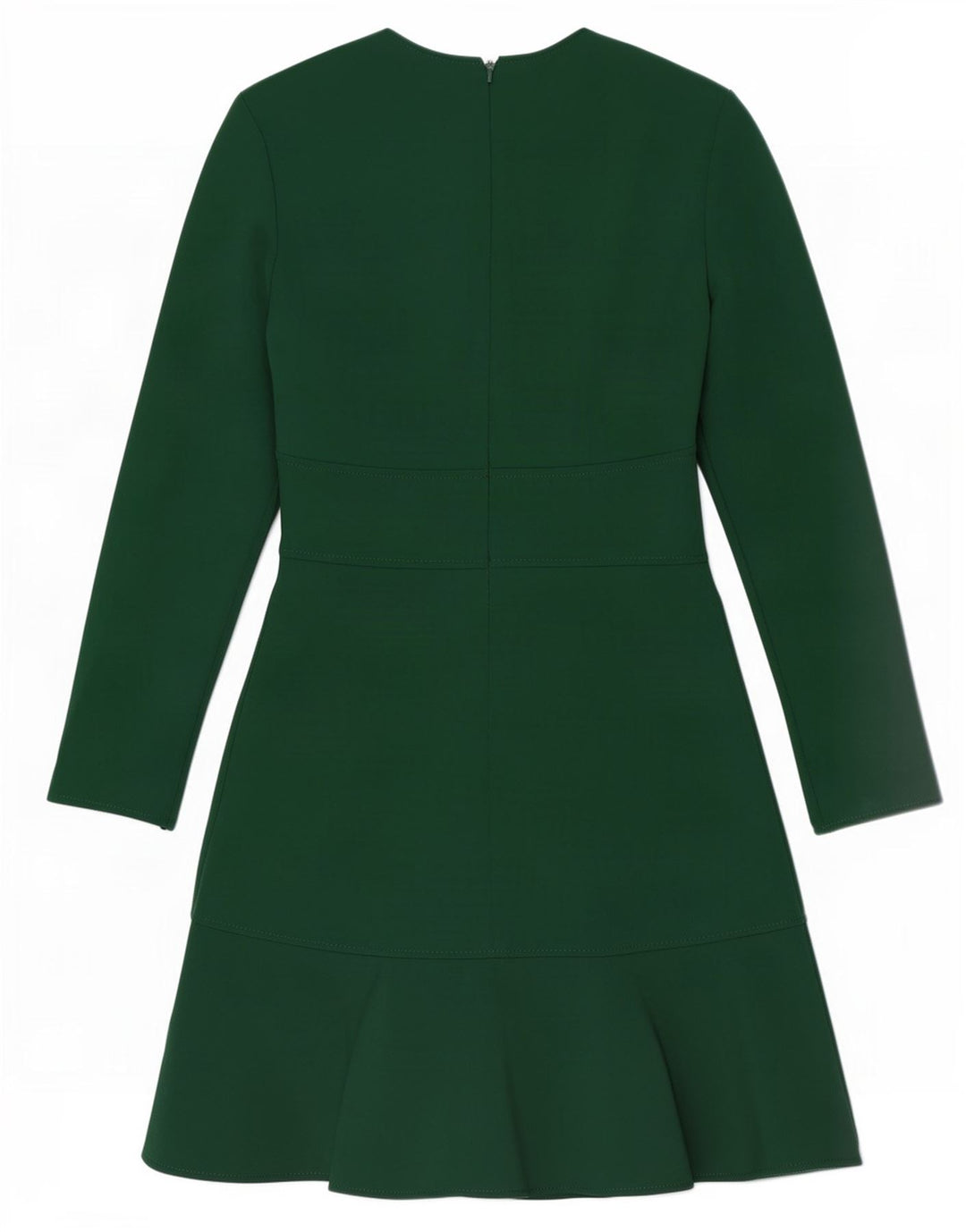 Zara Womens Long Sleeve A-Line Dress UK 10 Small Green Polyester