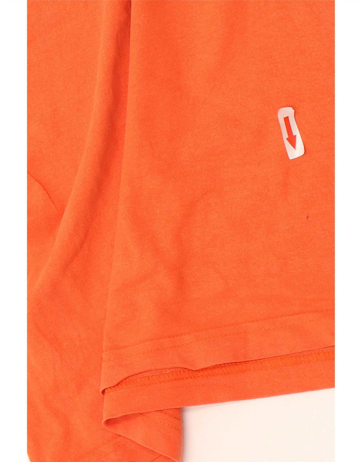 Puma Mens Graphic T-Shirt Top Small Orange Cotton