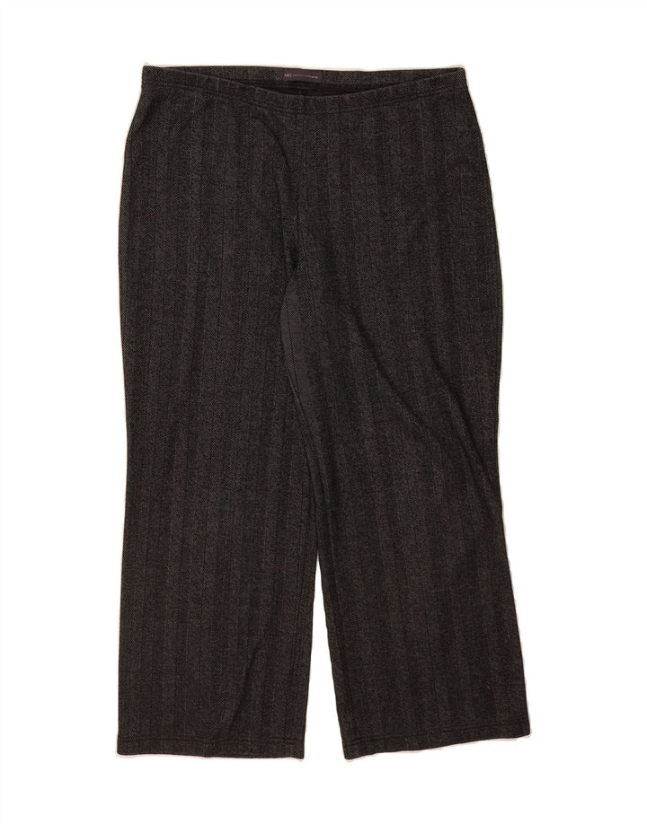 MARKS & SPENCER Womens Tracksuit Trousers UK 16 Large  Grey Herringbone Vintage Marks & Spencer and Second-Hand Marks & Spencer from Messina Hembry 
