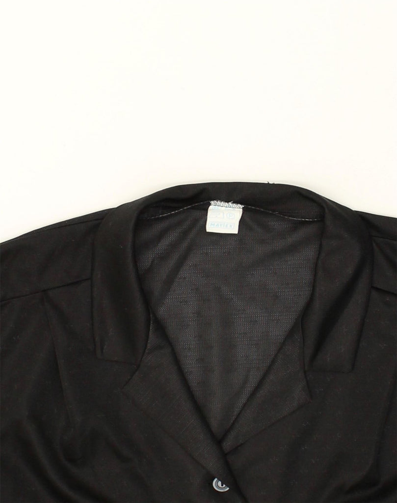 VINTAGE Womens Shirt EU 40 Medium Black Polyester | Vintage Vintage | Thrift | Second-Hand Vintage | Used Clothing | Messina Hembry 