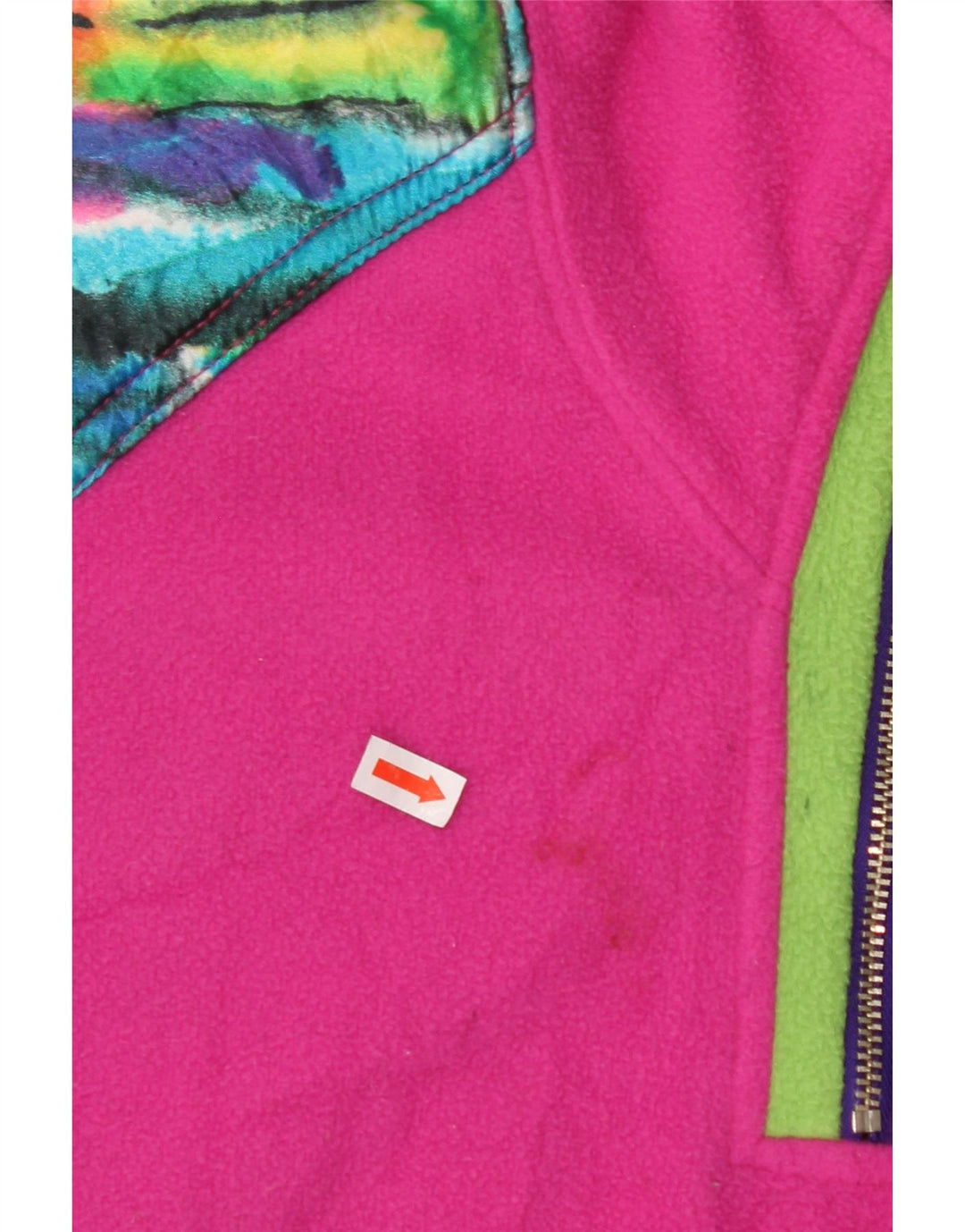 MASER M Womens Oversized Graphic Fleece Jumper EU 40 Medium Pink