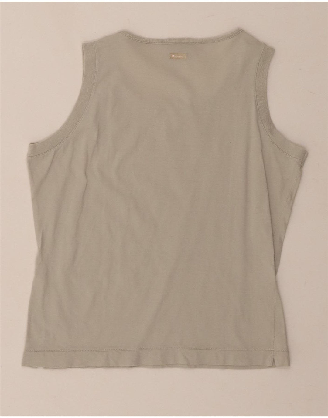 CHAMPION Womens Crop Vest Top UK 12 Medium Grey Cotton