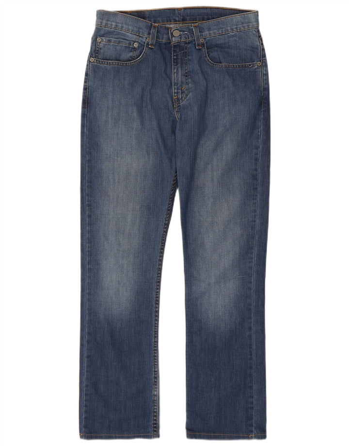 LEVI'S Mens Straight Jeans W31 L34 Blue Cotton
