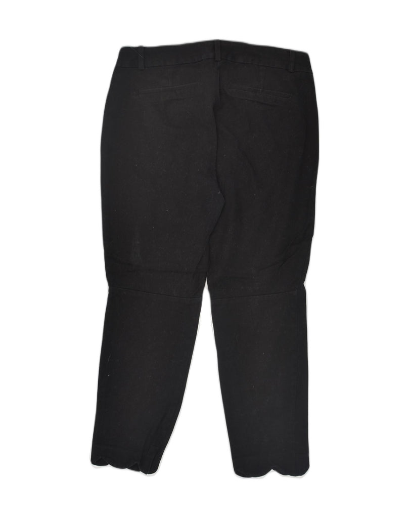 J. CREW Womens Straight Cropped Trousers US 10 Large W32 L24 Black Cotton | Vintage J. Crew | Thrift | Second-Hand J. Crew | Used Clothing | Messina Hembry 