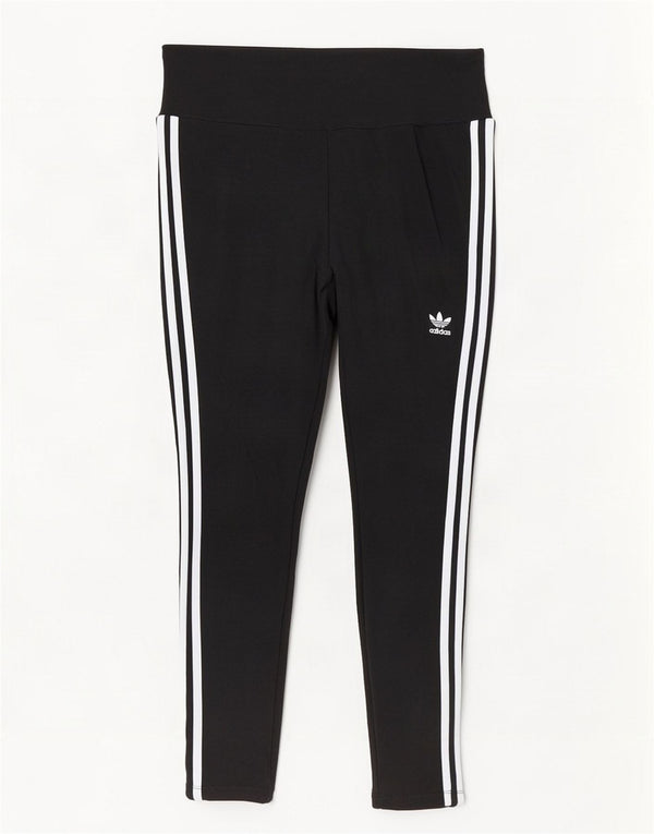Adidas Womens Crop Leggings UK 20/22 XL Black Cotton