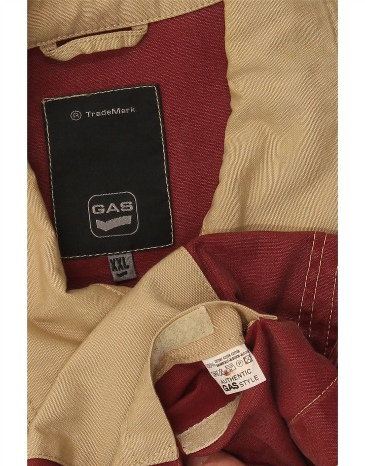 Gas Mens Utility Jacket UK 44 2XL Beige Cotton