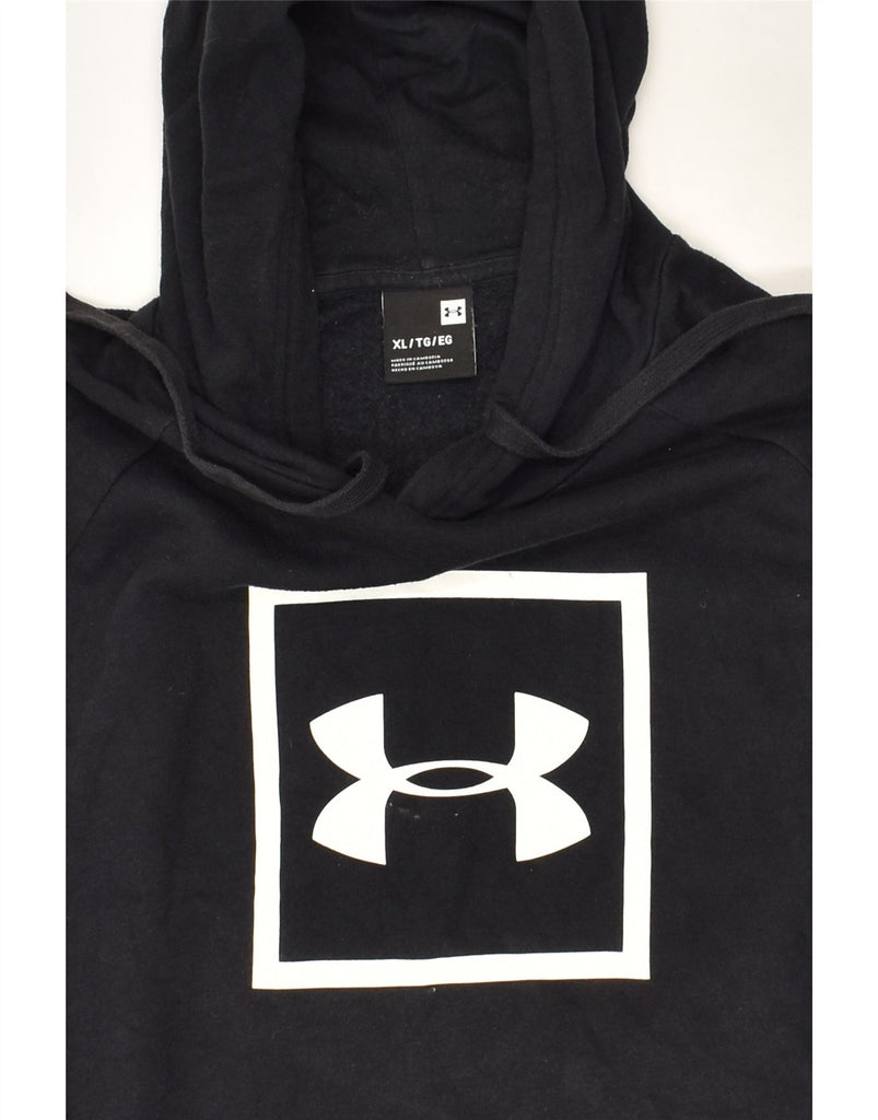 UNDER ARMOUR Mens Tall Graphic Hoodie Jumper XL Black Cotton | Vintage Under Armour | Thrift | Second-Hand Under Armour | Used Clothing | Messina Hembry 