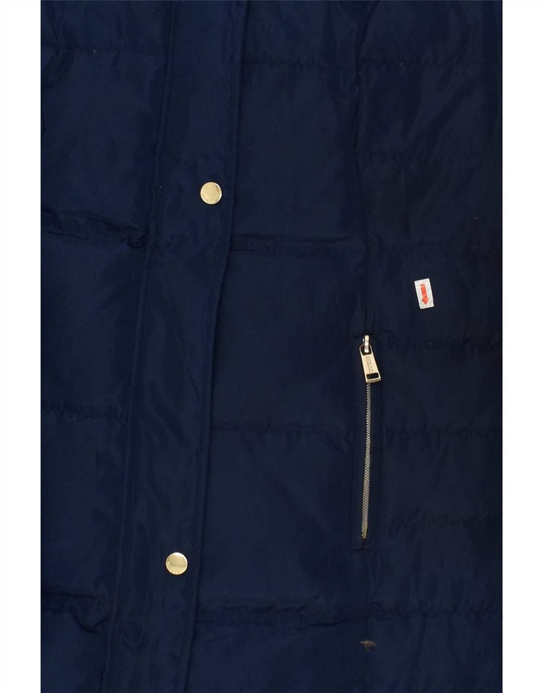 GUESS Womens Padded Coat UK 10 Small Navy Blue Polyester | Vintage Guess | Thrift | Second-Hand Guess | Used Clothing | Messina Hembry 