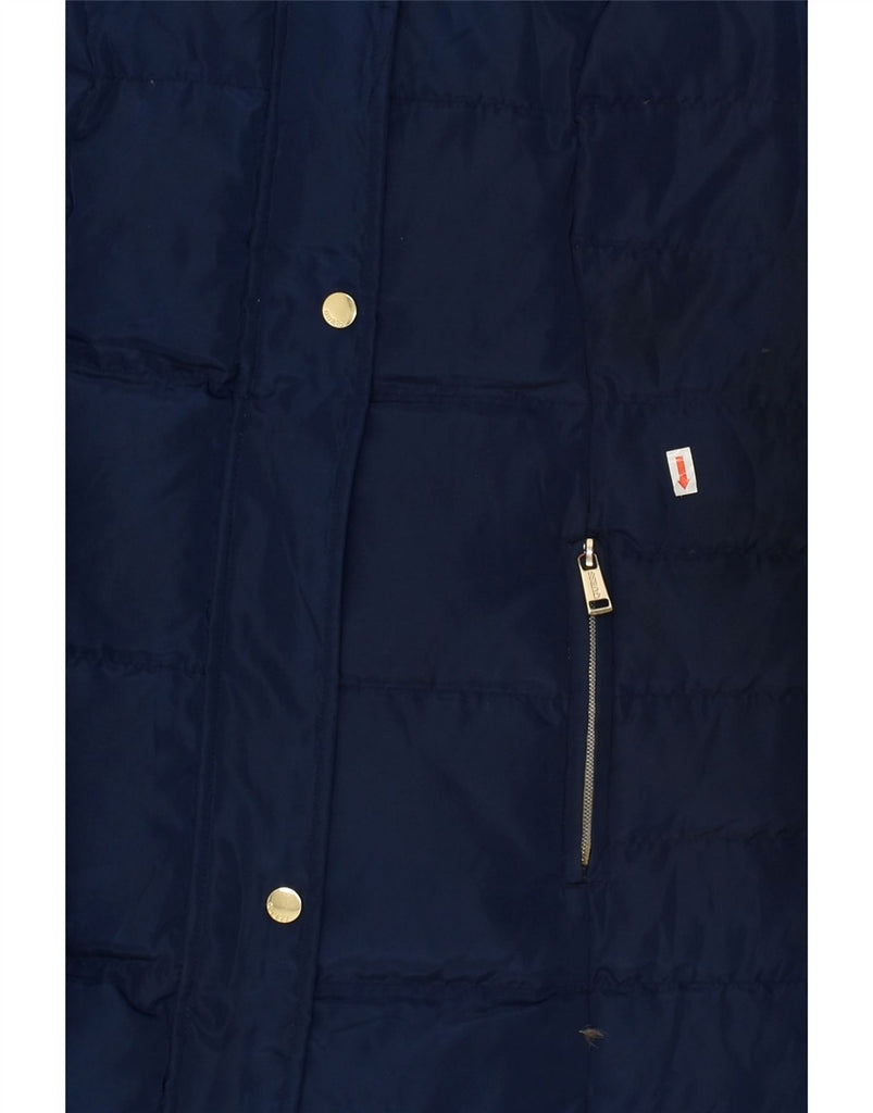 GUESS Womens Padded Coat UK 10 Small Navy Blue Polyester | Vintage Guess | Thrift | Second-Hand Guess | Used Clothing | Messina Hembry 