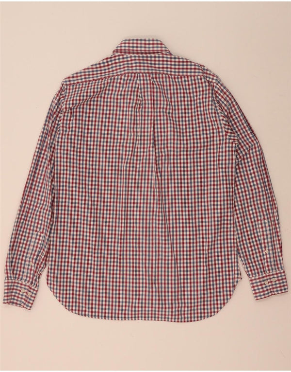 Marina Yachting Mens Regular Fit Shirt Size 42 Large Red Gingham Cotton