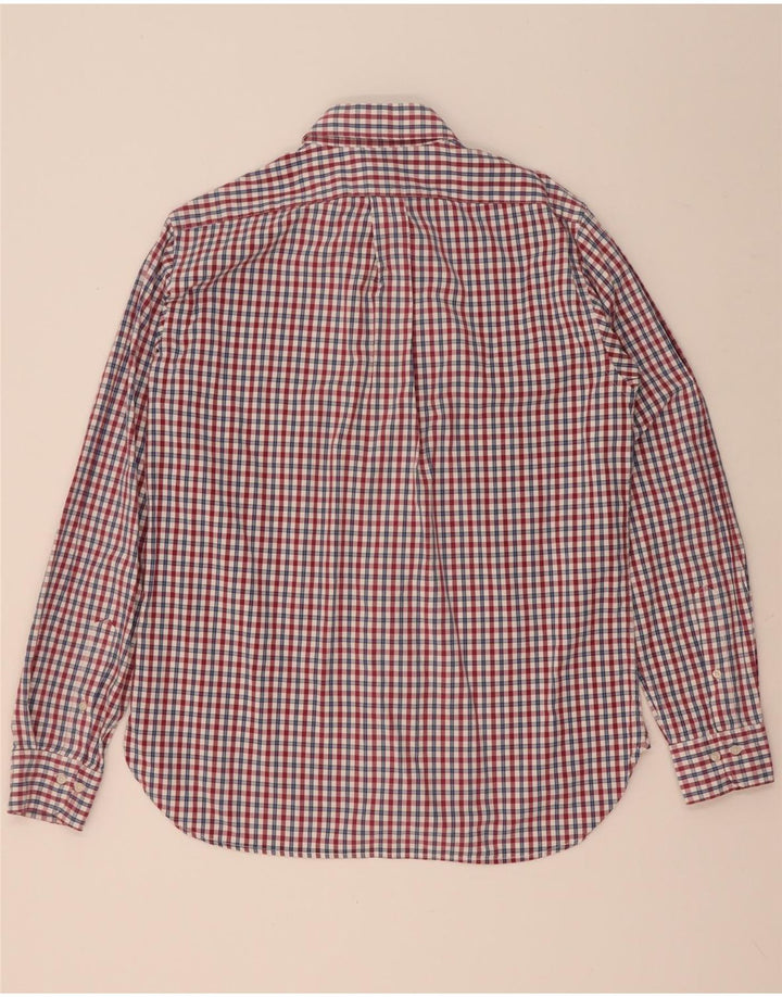 Marina Yachting Mens Regular Fit Shirt Size 42 Large Red Gingham Cotton
