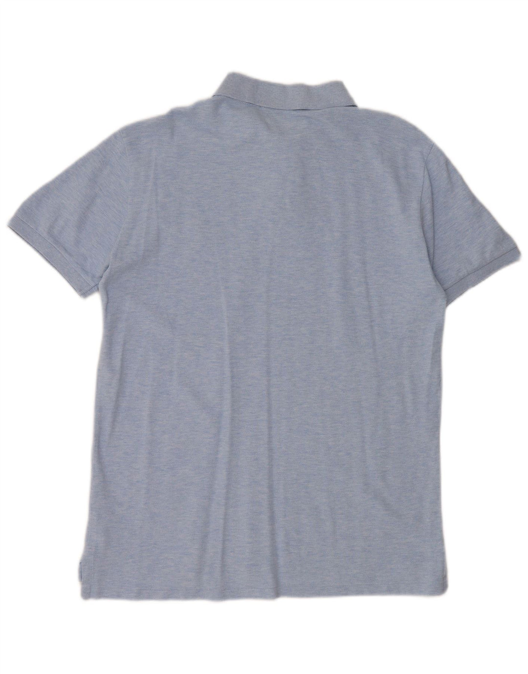 POLO RALPH LAUREN Mens Slim Fit Polo Shirt Large Blue Flecked Cotton