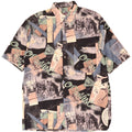 RUDNICK Mens Abstract Pattern Short Sleeve Shirt Medium Multicoloured