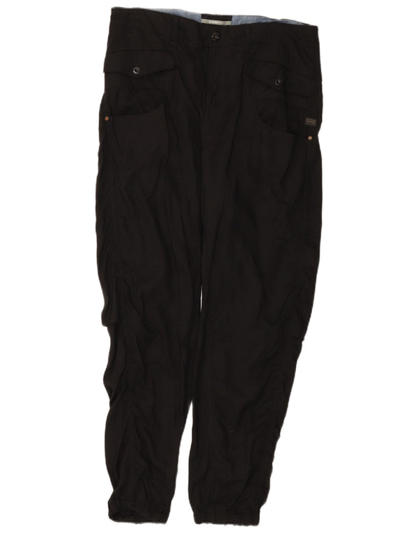 G-Star Womens Joggers Cargo Trousers W28 L27 Black Lyocell