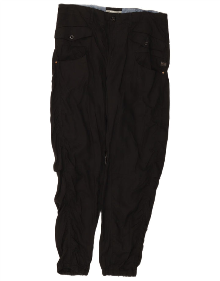 G-Star Womens Joggers Cargo Trousers W28 L27 Black Lyocell