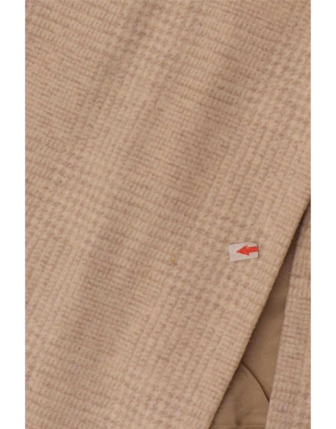 Zara Womens Oversized Overcoat UK 10 Small Beige Houndstooth
