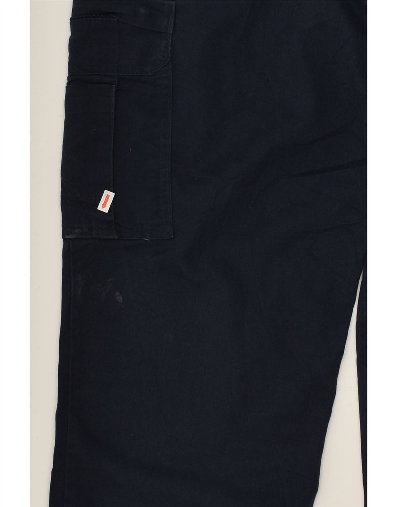 DICKIES Mens Straight Cargo Trousers W38 L30  Navy Blue Polyester | Vintage Dickies | Thrift | Second-Hand Dickies | Used Clothing | Messina Hembry 