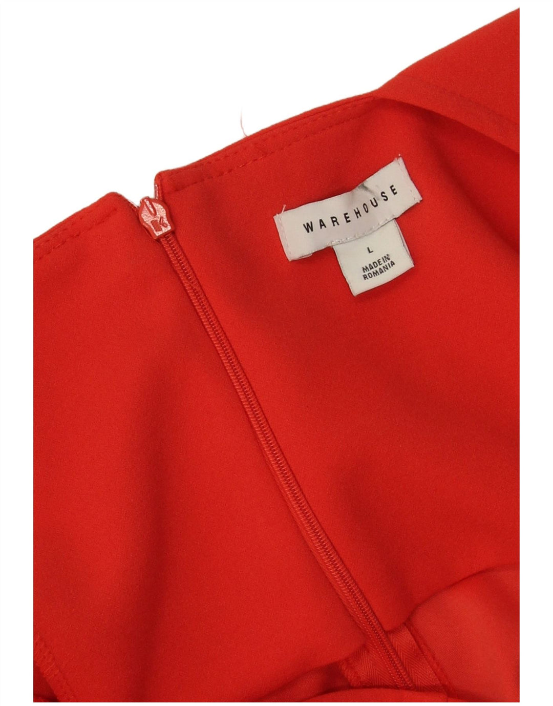 Warehouse Womens Sleeveless Jumpsuit UK 16 Large  Red Polyester