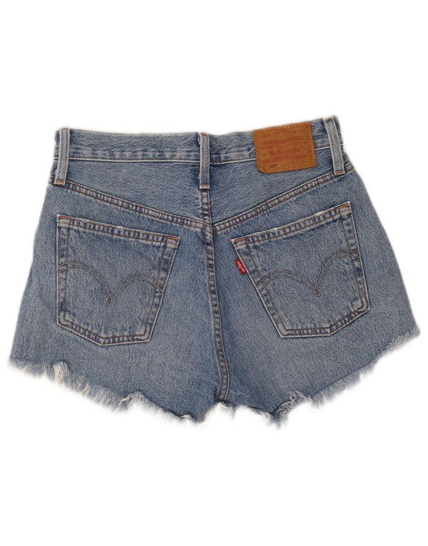 Levi's Womens 501 Distressed Denim Shorts W23 2XS Blue Cotton