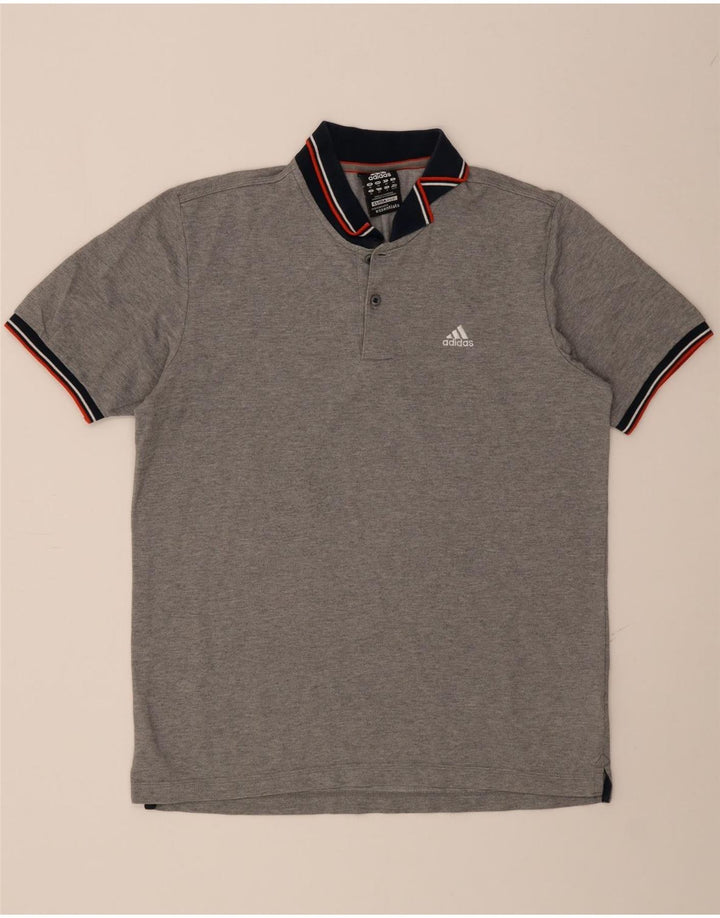 ADIDAS Mens Clima 365 Polo Shirt Medium Grey Cotton Vintage Adidas and Second-Hand Adidas from Messina Hembry 