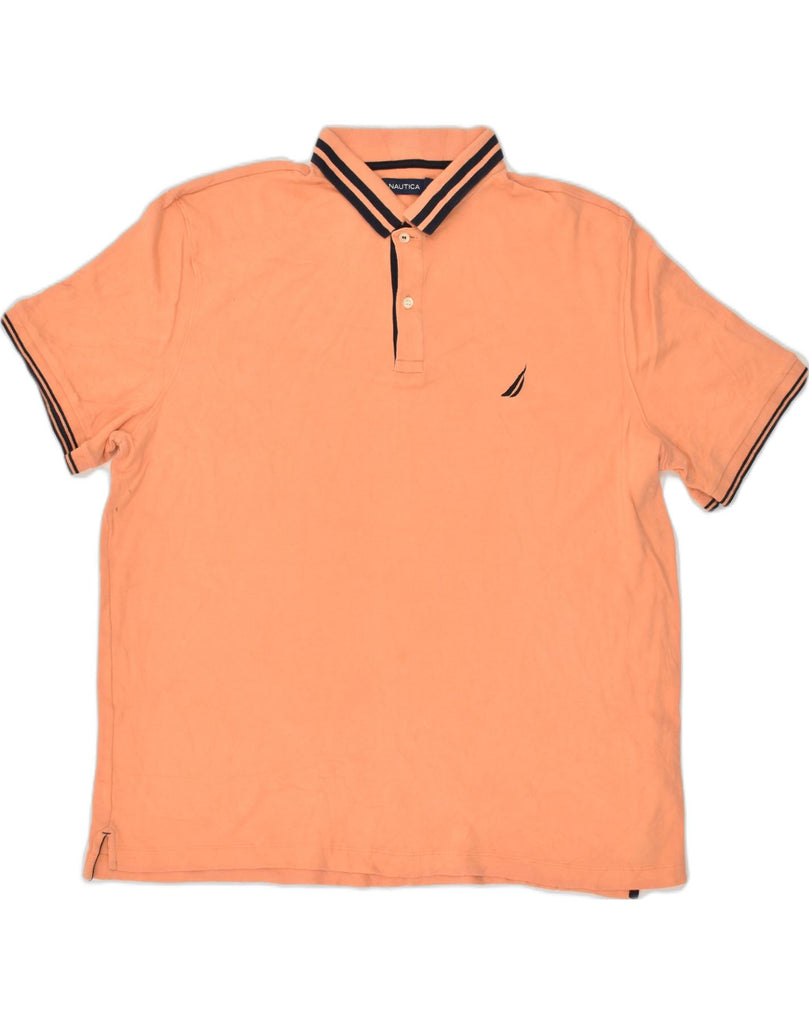 NAUTICA Mens Polo Shirt XL Orange Cotton | Vintage Nautica | Thrift | Second-Hand Nautica | Used Clothing | Messina Hembry 