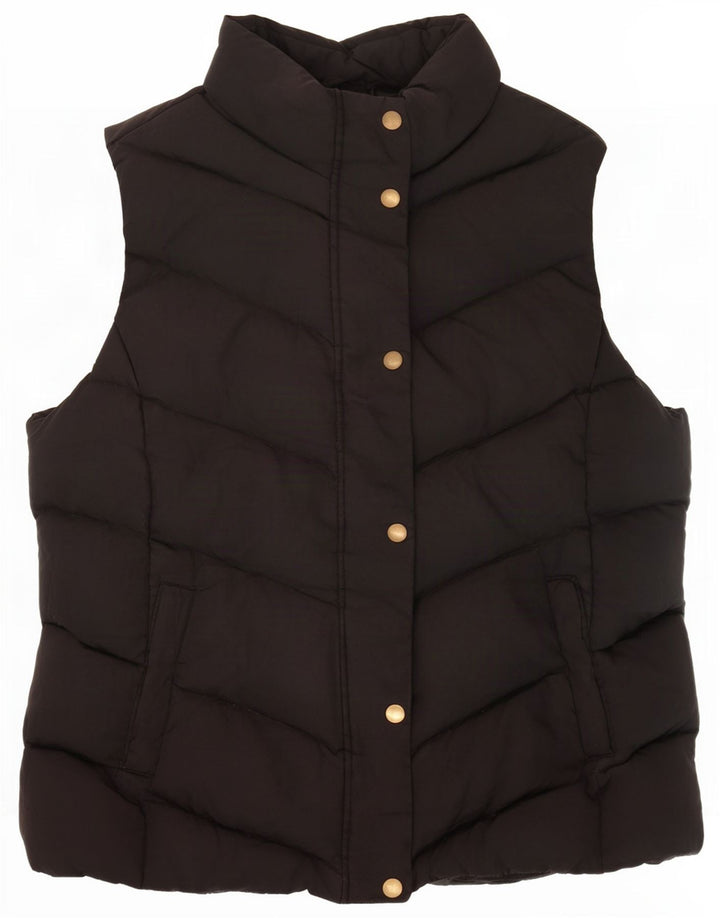 Gap Womens Padded Gilet UK 16 Large Black Polyester