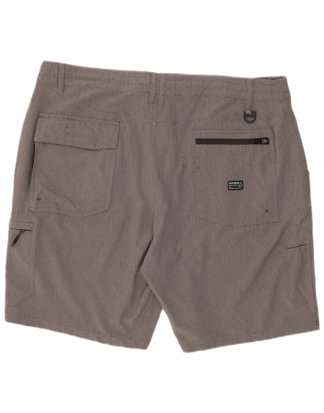 O'Neill Mens Cargo Shorts  W38 XL Grey Striped Polyester