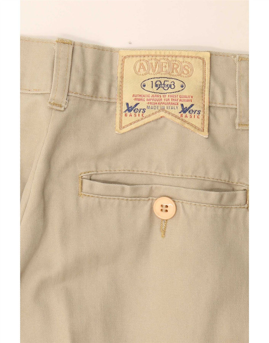 Vintage Mens Straight Cargo Trousers W32 L31 Beige