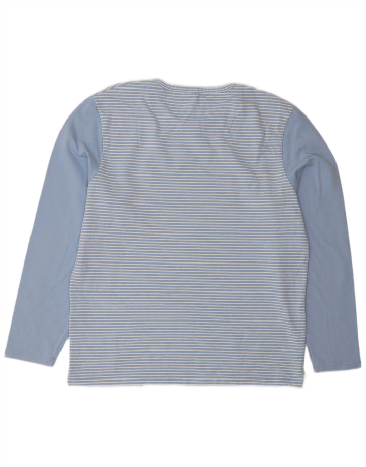 Lyle & Scott Mens Top Long Sleeve XL Blue Pinstripe