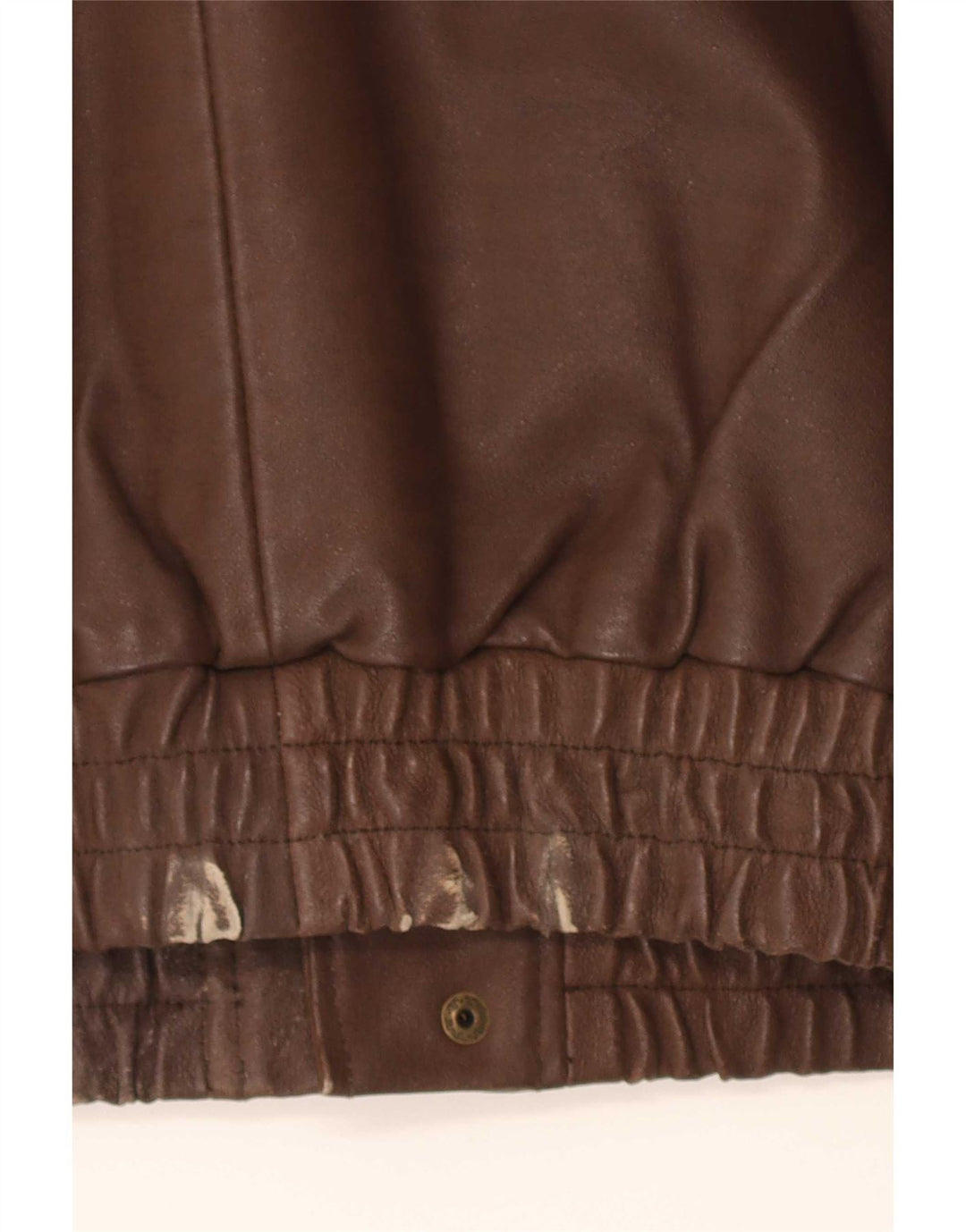 John F Gee Mens Leather Gilet UK 38 Medium Brown