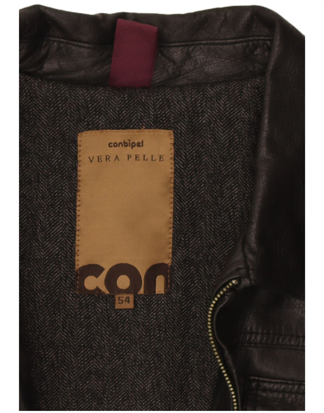 Conbipel Mens Leather Jacket IT 54 XL Black
