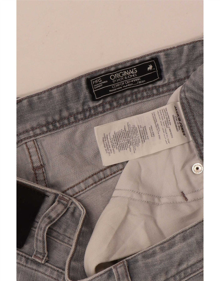 Jack & Jones Mens Tim Slim Jeans W30 L34 Grey Cotton