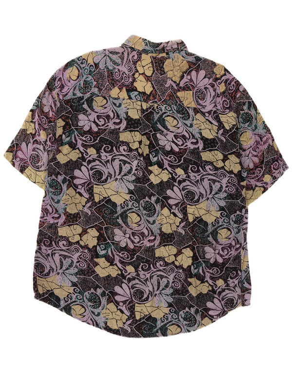 ORSO POETA  Mens Short Sleeve Shirt 2XL Multicoloured Paisley Viscose