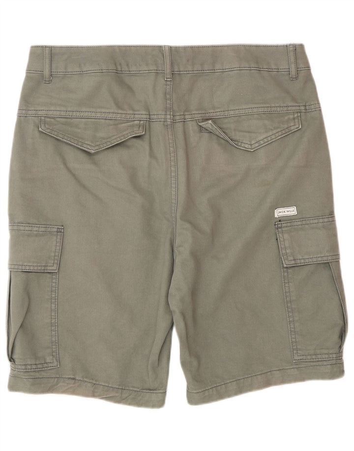 Jack Wills Mens Cargo Shorts Small W34  Khaki Cotton