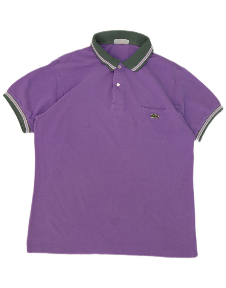 Lacoste Mens Polo Shirt Size 5 Large Purple Cotton
